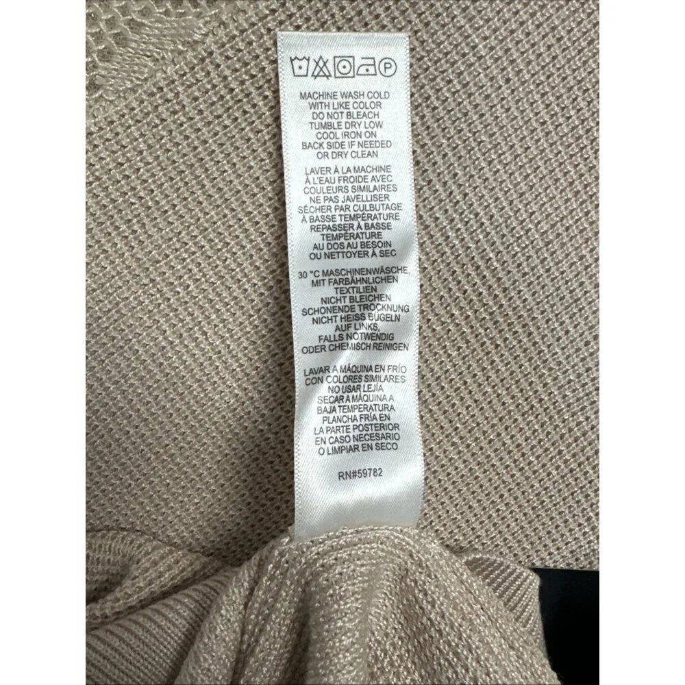 Adrianna Papell Women's Medium Crew Neck Sweater 3/4 Mesh Champagne Blush - Picture 13 of 16